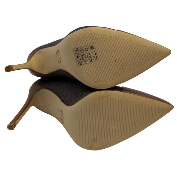 Michael Kors Parker Signature Brown Gold Pump Women's 7.5 M - Picture 7 of 9